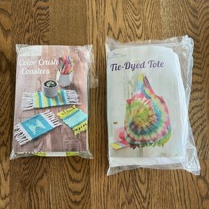 DIY Tie Dye Tote Bag and DIY Yarn Coasters